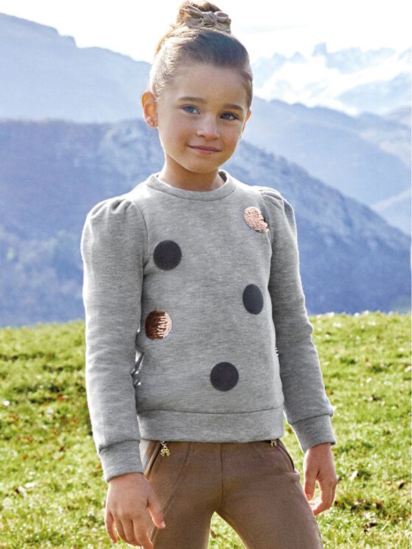 Mayoral Mayoral Суитшърт 4475 Сив Regular Fit