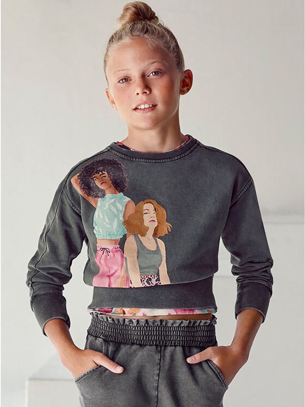 Mayoral Mayoral Суитшърт 6420 Сив Regular Fit