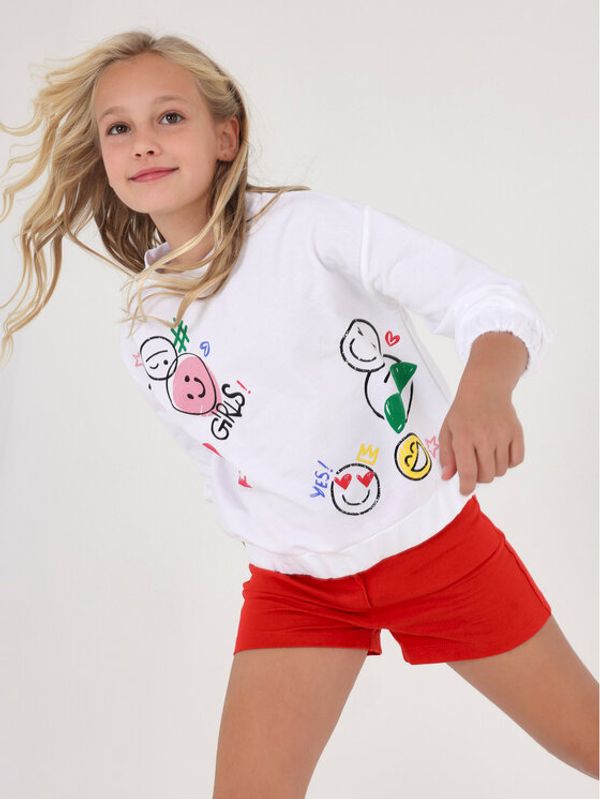 Mayoral Mayoral Суитшърт 6430 Бял