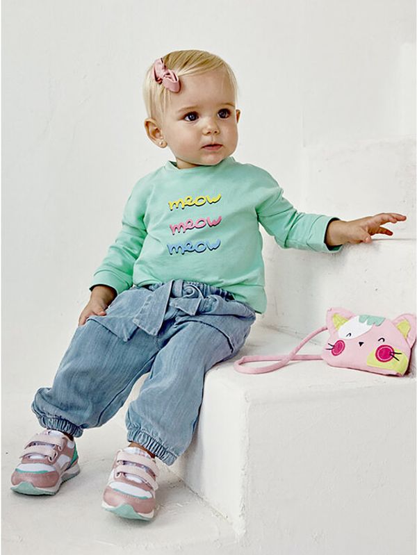 Mayoral Mayoral Текстилни панталони 1514 Син Relaxed Fit