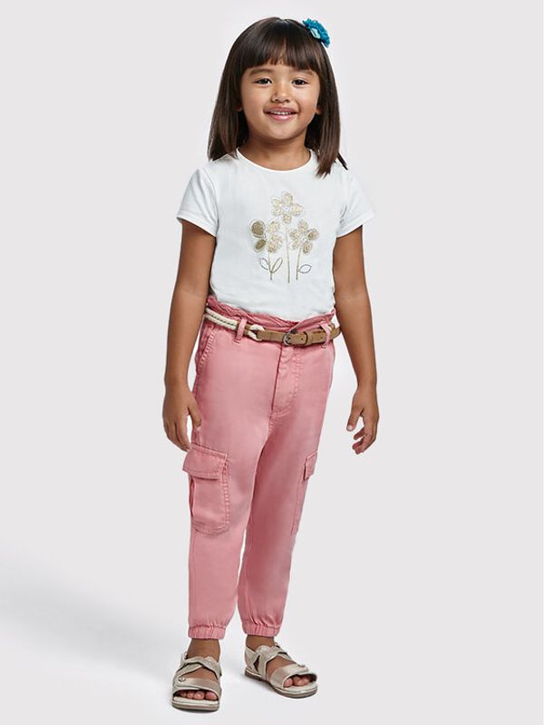 Mayoral Mayoral Текстилни панталони 3590 Розов Regular Fit