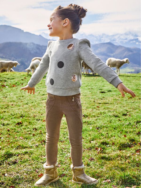 Mayoral Mayoral Текстилни панталони 4501 Бежов Slim Fit