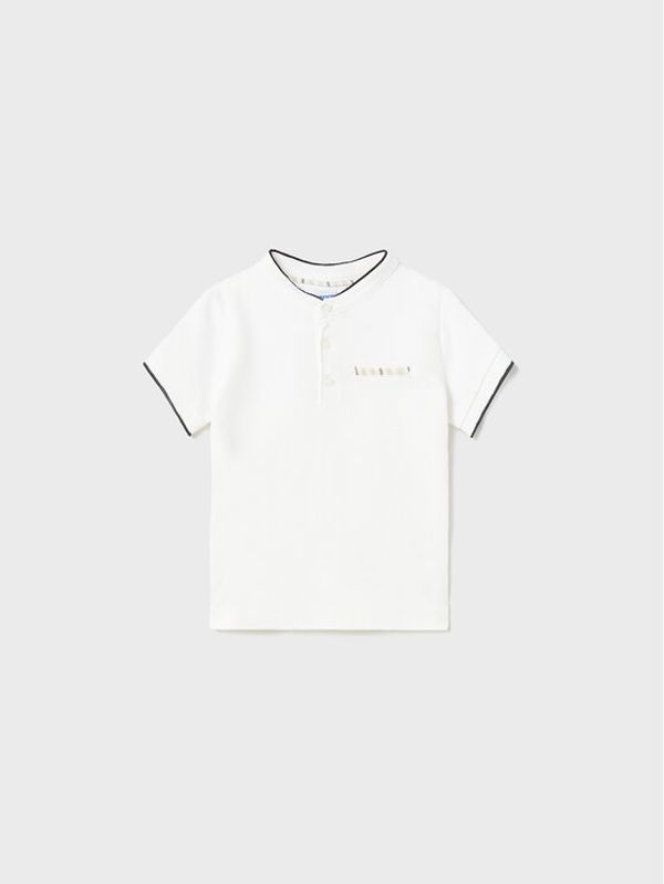 Mayoral Mayoral Тениска с яка и копчета 1101 Бял