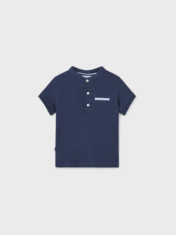 Mayoral Mayoral Тениска с яка и копчета 1101 Тъмносин