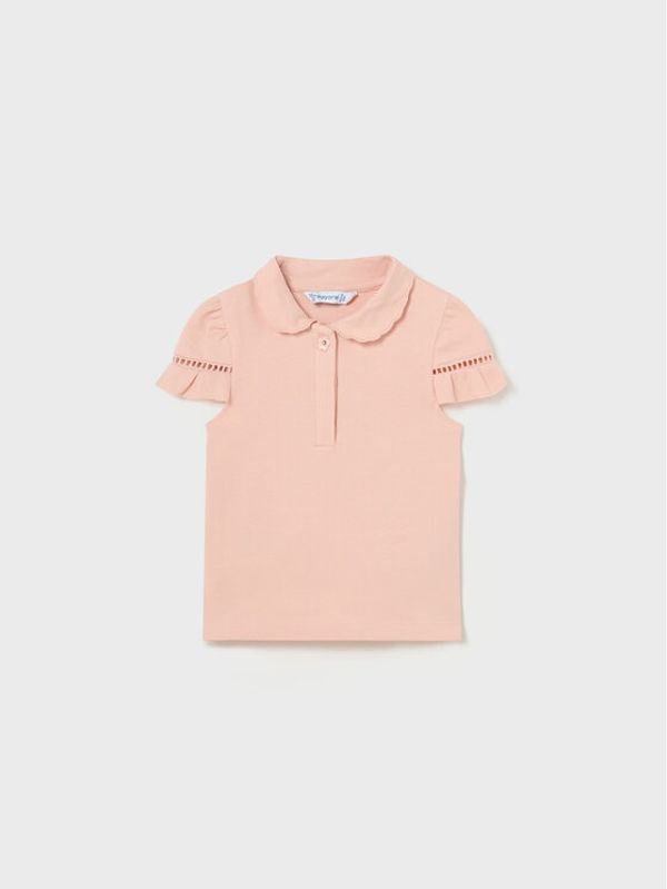 Mayoral Mayoral Тениска с яка и копчета 1191 Бежов Regular Fit