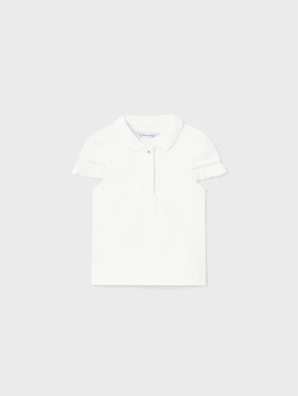 Mayoral Mayoral Тениска с яка и копчета 1191 Бял