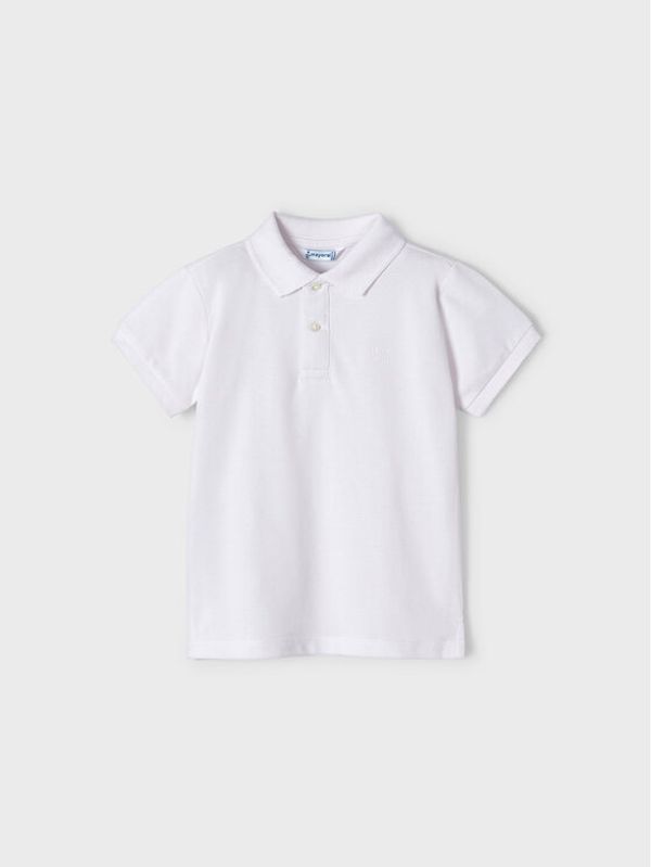 Mayoral Mayoral Тениска с яка и копчета 150 Бял