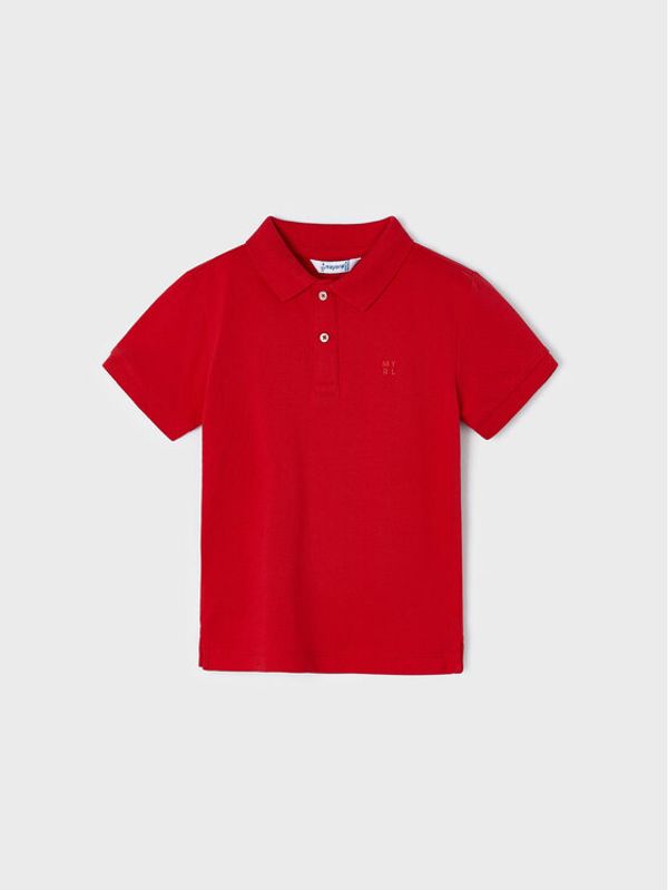 Mayoral Mayoral Тениска с яка и копчета 150 Червен