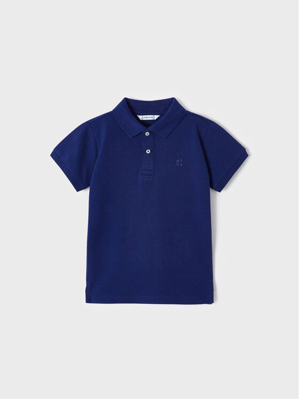 Mayoral Mayoral Тениска с яка и копчета 150 Тъмносин