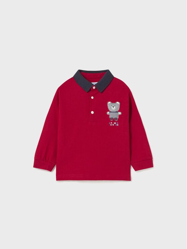 Mayoral Mayoral Тениска с яка и копчета 2.172 Червен Regular Fit