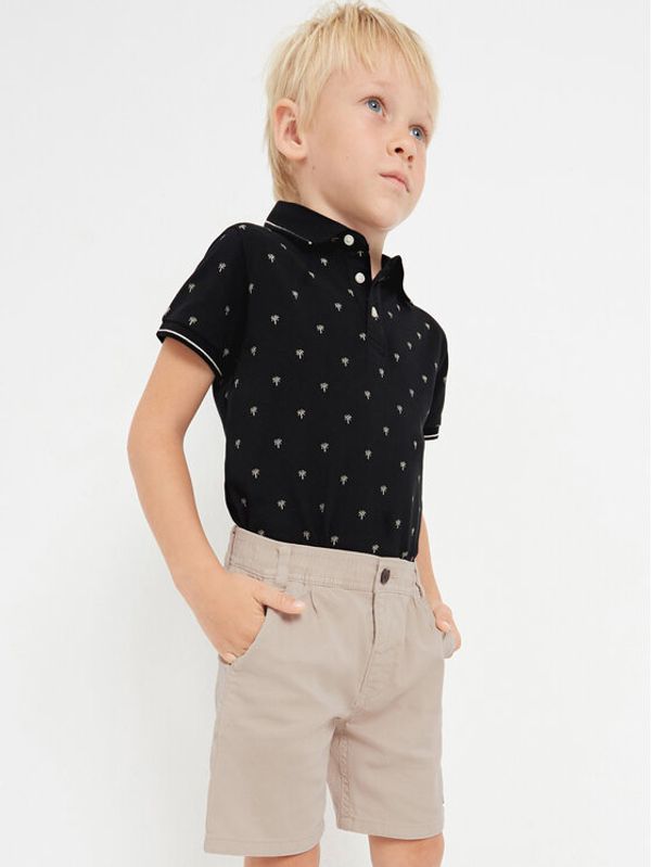 Mayoral Mayoral Тениска с яка и копчета 3150 Черен