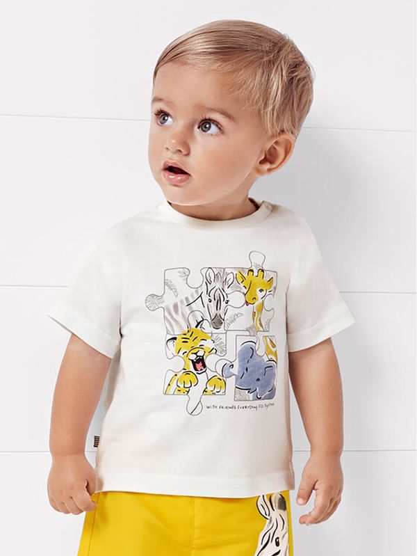 Mayoral Mayoral Тишърт 1013 Бежов Regular Fit