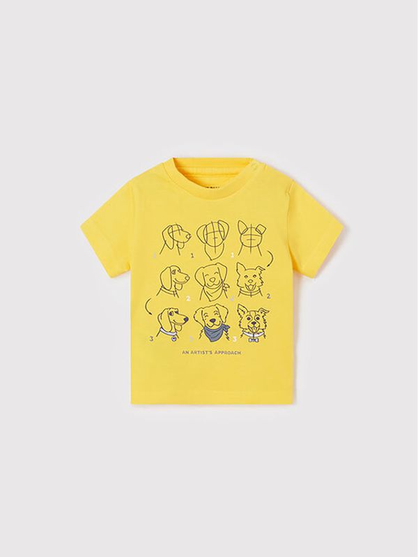 Mayoral Mayoral Тишърт 1017 Жълт Regular Fit