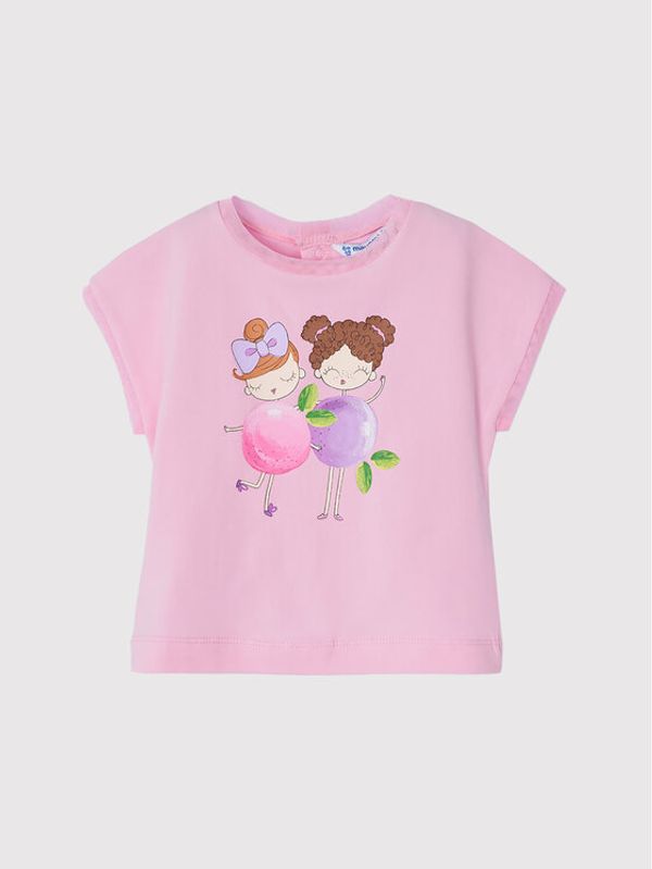 Mayoral Mayoral Тишърт 1022 Розов Regular Fit