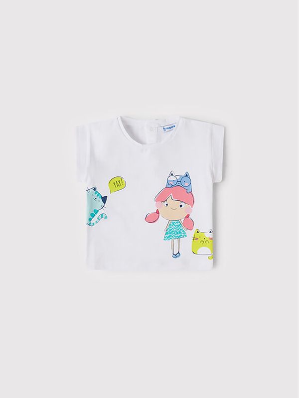 Mayoral Mayoral Тишърт 1025 Бял Regular Fit