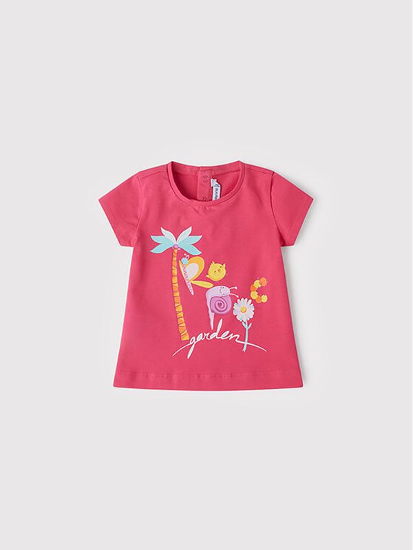 Mayoral Mayoral Тишърт 1033 Розов Regular Fit