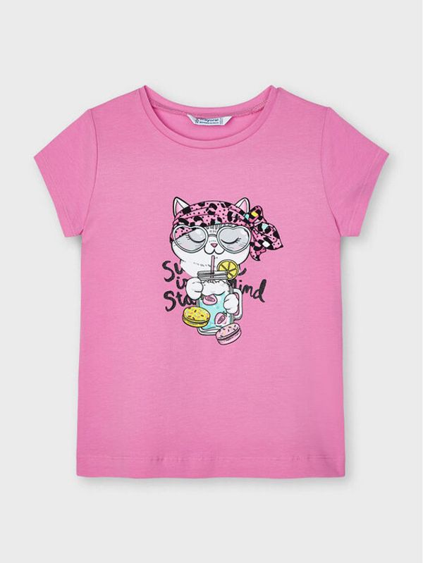 Mayoral Mayoral Тишърт 3020 Розов Regular Fit