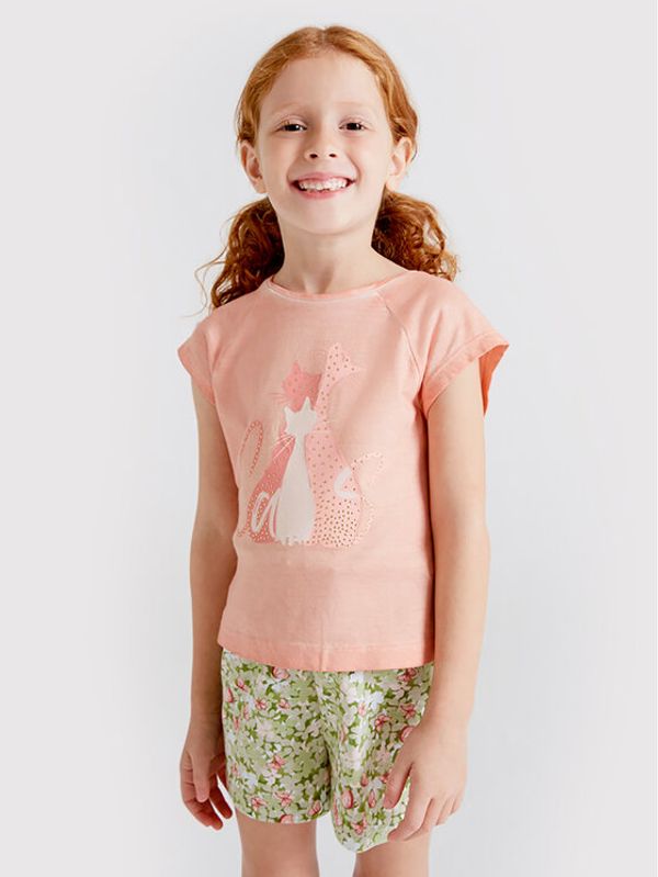 Mayoral Mayoral Тишърт 3043 Розов Regular Fit