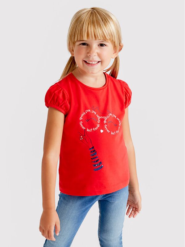 Mayoral Mayoral Тишърт 3047 Червен Regular Fit