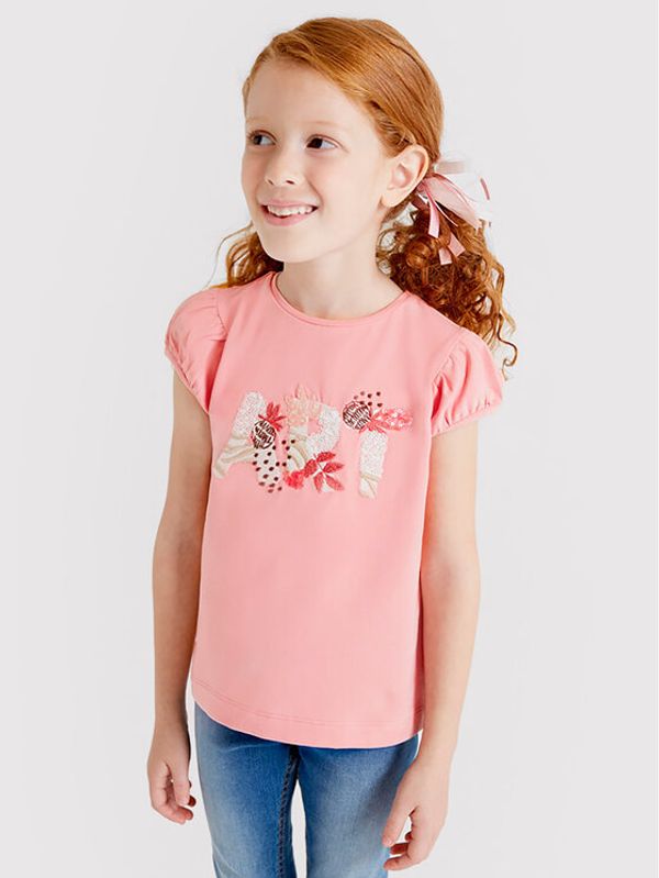 Mayoral Mayoral Тишърт 3047 Розов Regular Fit