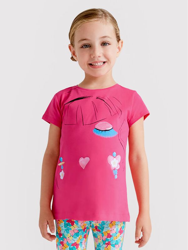 Mayoral Mayoral Тишърт 3048 Розов Regular Fit