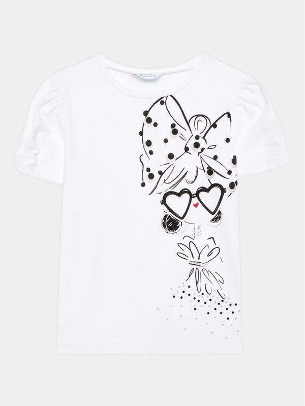 Mayoral Mayoral Тишърт 3056 Бял Regular Fit