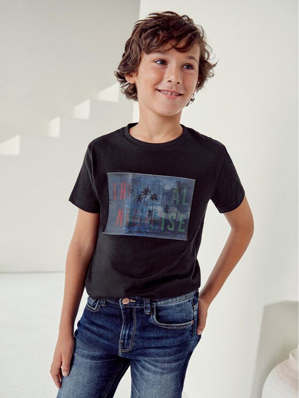 Mayoral Mayoral Тишърт 6007 Черен Regular Fit