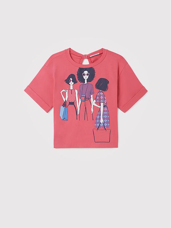 Mayoral Mayoral Тишърт 6022 Розов Regular Fit