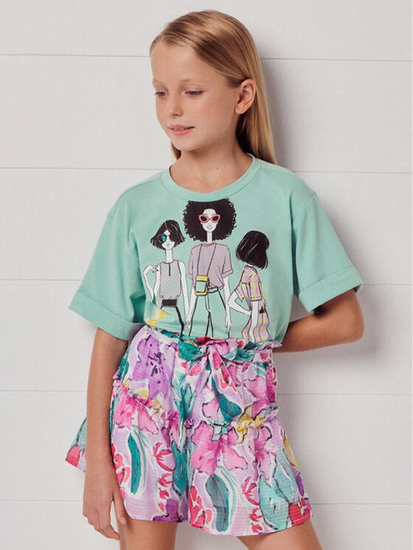 Mayoral Mayoral Тишърт 6022 Зелен Regular Fit