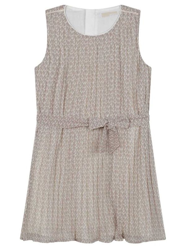 MICHAEL KORS KIDS MICHAEL KORS KIDS Ежедневна рокля R12142 S Екрю Regular Fit