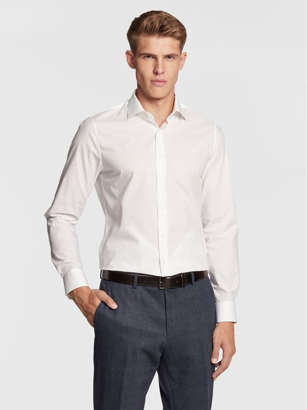 Michael Kors Michael Kors Риза MD0MD90425 Бял Slim Fit