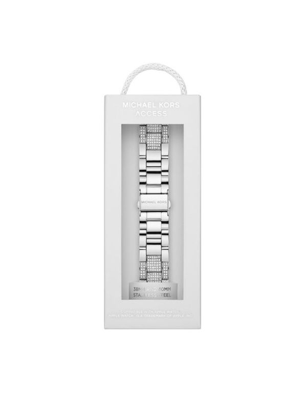 Michael Kors Michael Kors Сменяема каишка за часовник Apple Watch MKS8006 Сребрист