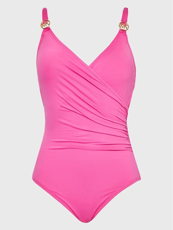 MICHAEL Michael Kors MICHAEL Michael Kors Бански костюм Solids Logo MM7M759 Розов