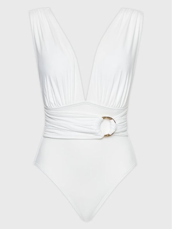 MICHAEL Michael Kors MICHAEL Michael Kors Бански костюм Solids Plunge MM7M761 Бял