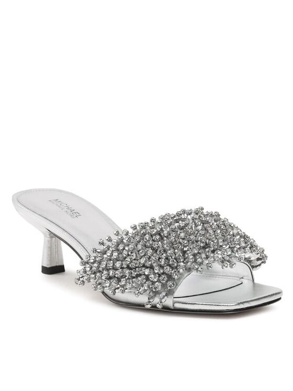 MICHAEL Michael Kors MICHAEL Michael Kors Чехли Amal Kitten Sandal 40S3AMMS1M Сребрист