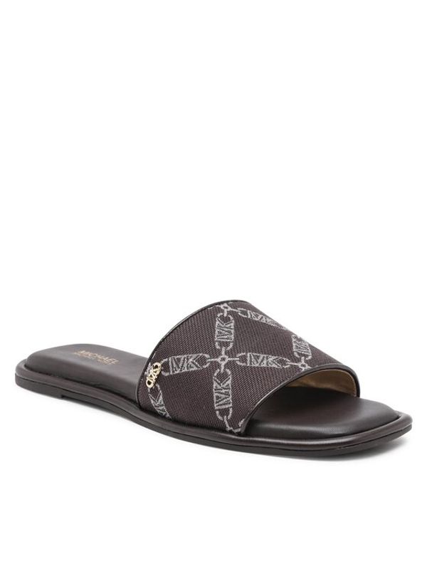 MICHAEL Michael Kors MICHAEL Michael Kors Чехли Hayworth Slide 40F3HAFA1Y Кафяв