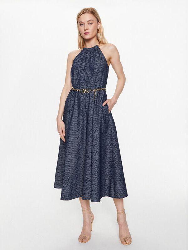 MICHAEL Michael Kors MICHAEL Michael Kors Ежедневна рокля MS381JC8BM Тъмносин Regular Fit