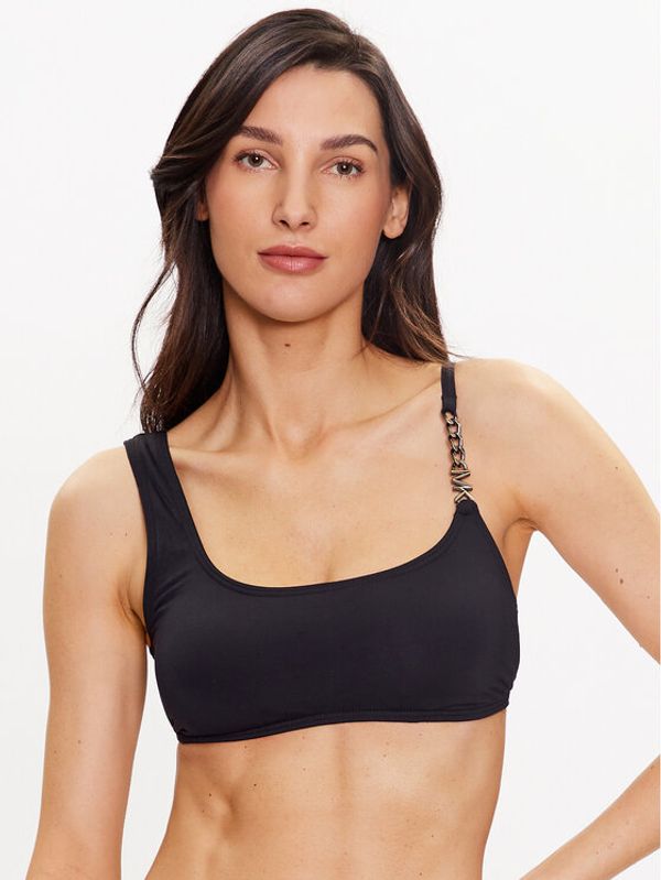 MICHAEL Michael Kors MICHAEL Michael Kors Горнище на бански Logo Chain MM1K033 Черен