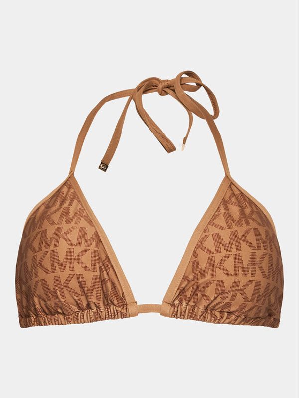 MICHAEL Michael Kors MICHAEL Michael Kors Горнище на бански Signature Logo MM2N505 Кафяв