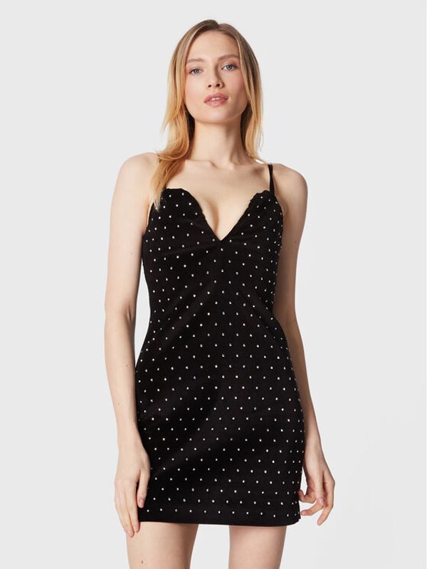 MICHAEL Michael Kors MICHAEL Michael Kors Коктейлна рокля Embellished Bustier MF2819W6LN Черен Slim Fit