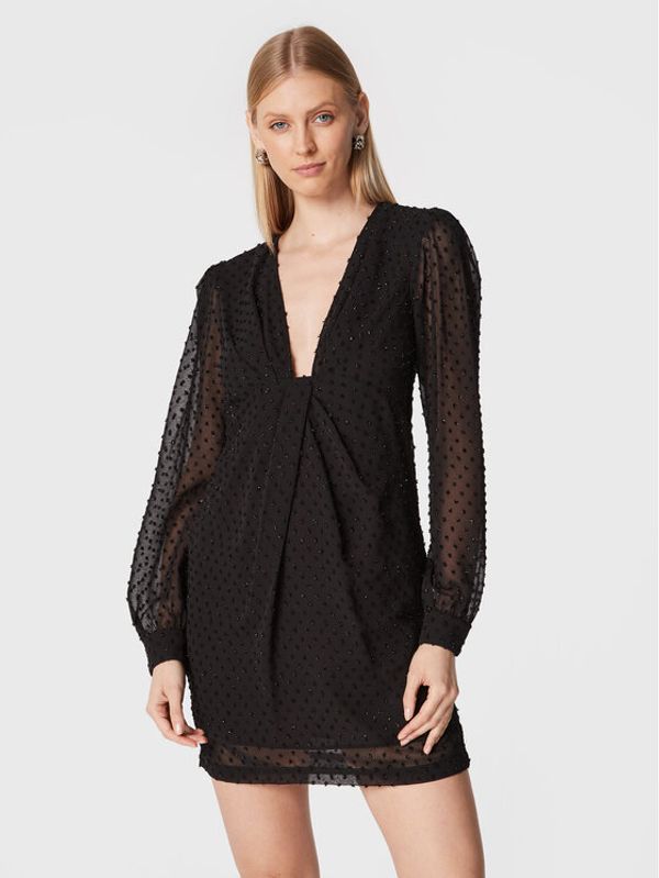 MICHAEL Michael Kors MICHAEL Michael Kors Коктейлна рокля MF2818M6ML Черен Regular Fit