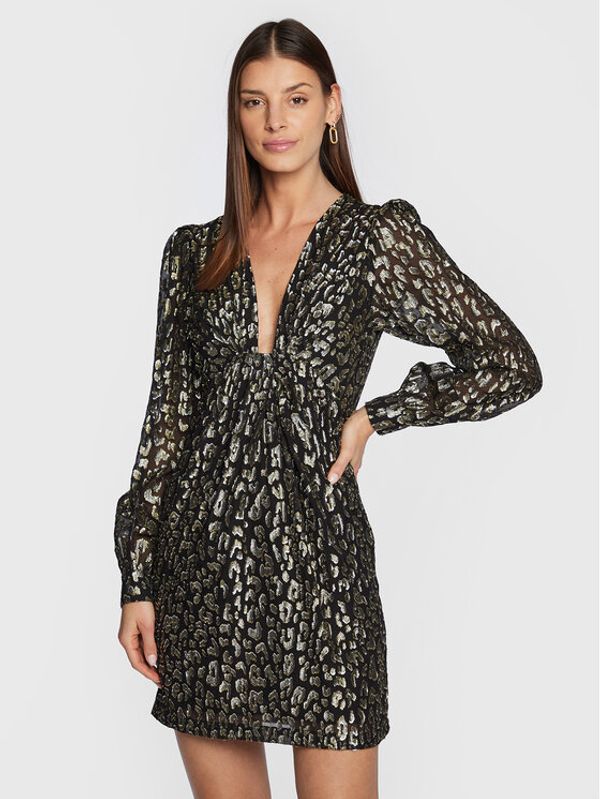 MICHAEL Michael Kors MICHAEL Michael Kors Коктейлна рокля MF2818M6MU Черен Slim Fit