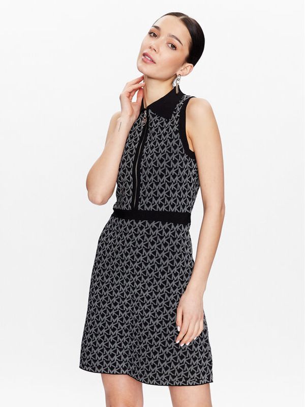 MICHAEL Michael Kors MICHAEL Michael Kors Плетена рокля MR381FC5KZ Черен Regular Fit