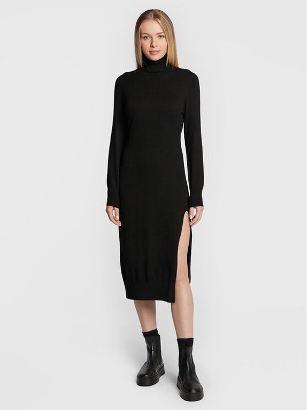 MICHAEL Michael Kors MICHAEL Michael Kors Плетена рокля MU2813ECSN Черен Regular Fit