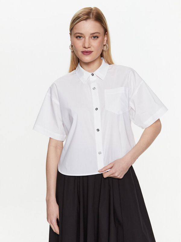 MICHAEL Michael Kors MICHAEL Michael Kors Риза MS340A7F4C Бял Cropped Fit