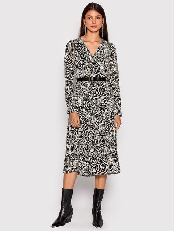 MICHAEL Michael Kors MICHAEL Michael Kors Рокля тип риза Georgette MU28Y46636 Бежов Regular Fit