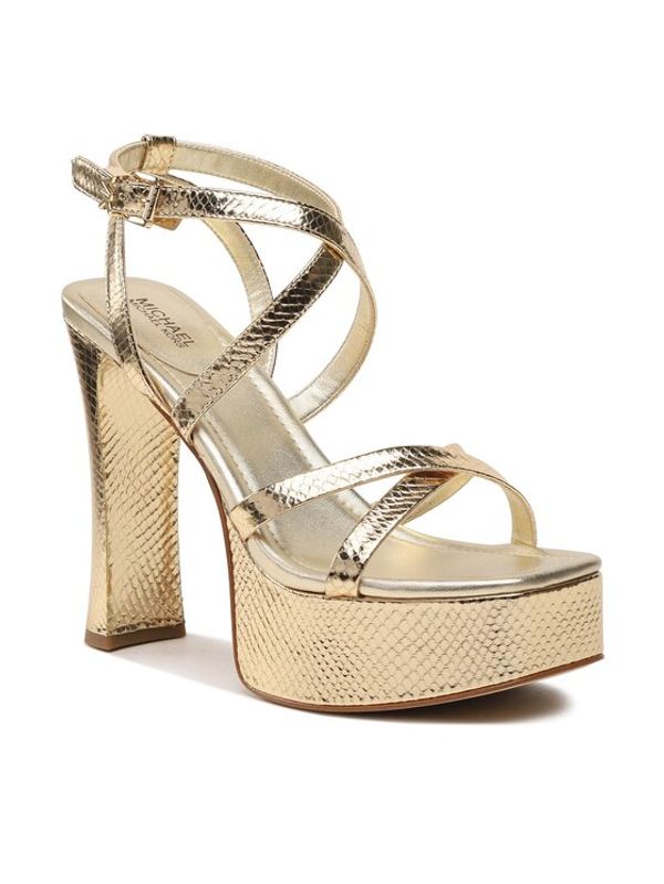MICHAEL Michael Kors MICHAEL Michael Kors Сандали Paola Platform Sandal 40S3PLHS1M Златист