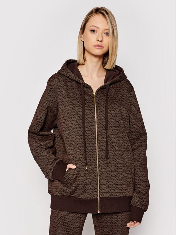 MICHAEL Michael Kors MICHAEL Michael Kors Суитшърт Terry MU150BK38G Кафяв Relaxed Fit