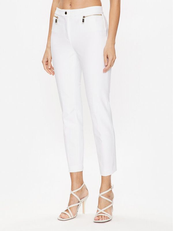 MICHAEL Michael Kors MICHAEL Michael Kors Текстилни панталони MS330GL8AE Бял Slim Fit