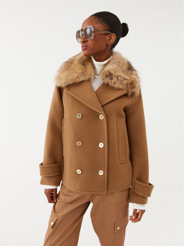 MICHAEL Michael Kors MICHAEL Michael Kors Вълнено палто MF320B6F8P Бежов Regular Fit